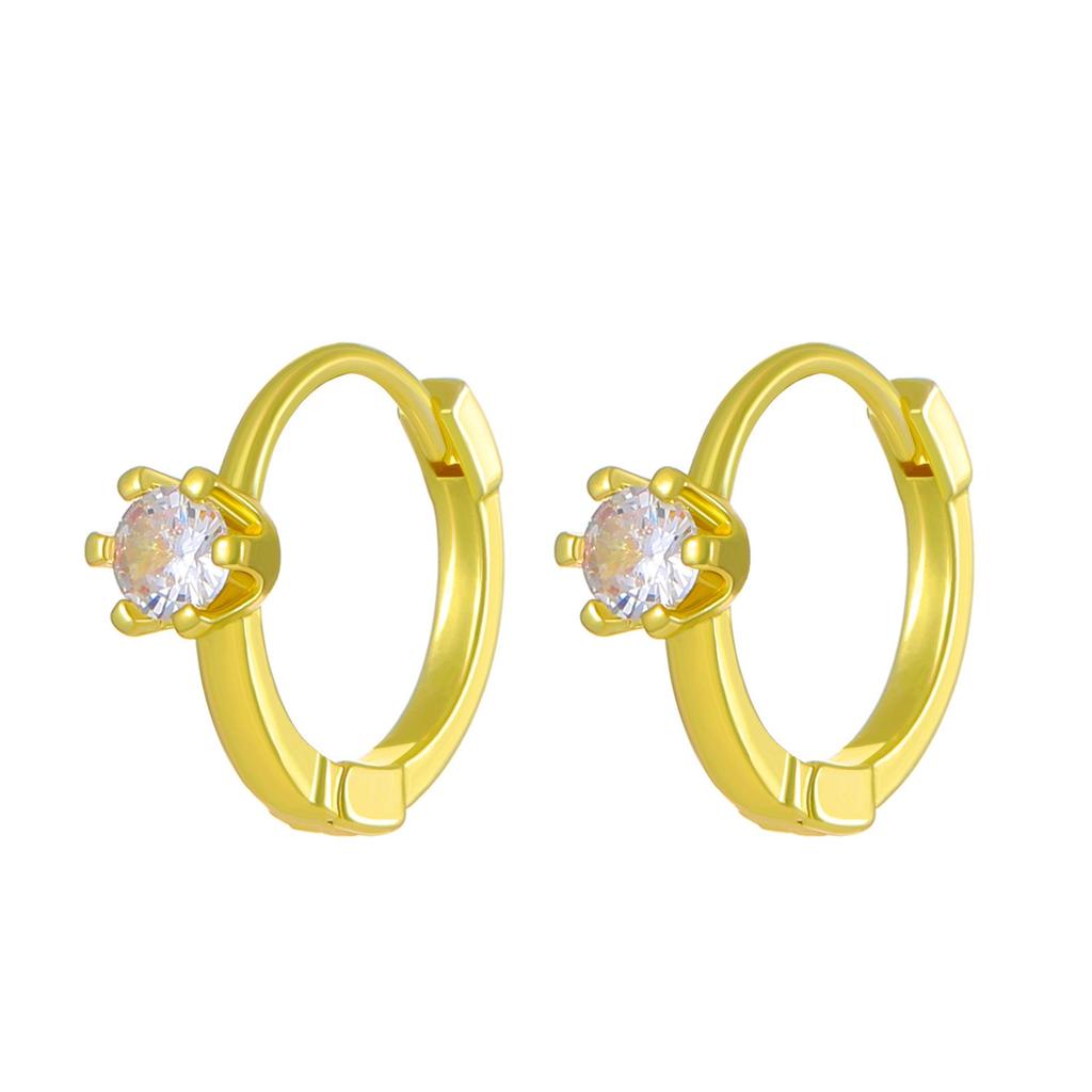 European & American Minimalist Zircon Flower Earrings with Heart Ear Cuffs - Stylish Niche Design for Women