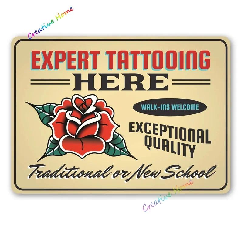 Vintage Poster Tattoo Studio Name Of Company Tin Sign Metal Plaque Shop Bar Pub Coffee Shop Wall Decoration Vintage Metal Plate