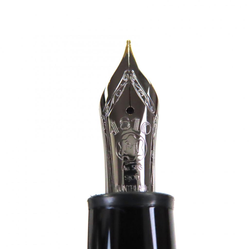 Great MONTBLANC Fountain Pen Meisterstückle Grand Ultra Black 14K Mens Used