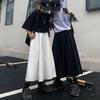 Damkjol i plusstorlek, japansk bruksmodell, midilängd - Harajuku konstnärlig A-linjekjol med hög midja och paraplyform, med vintagekänsla