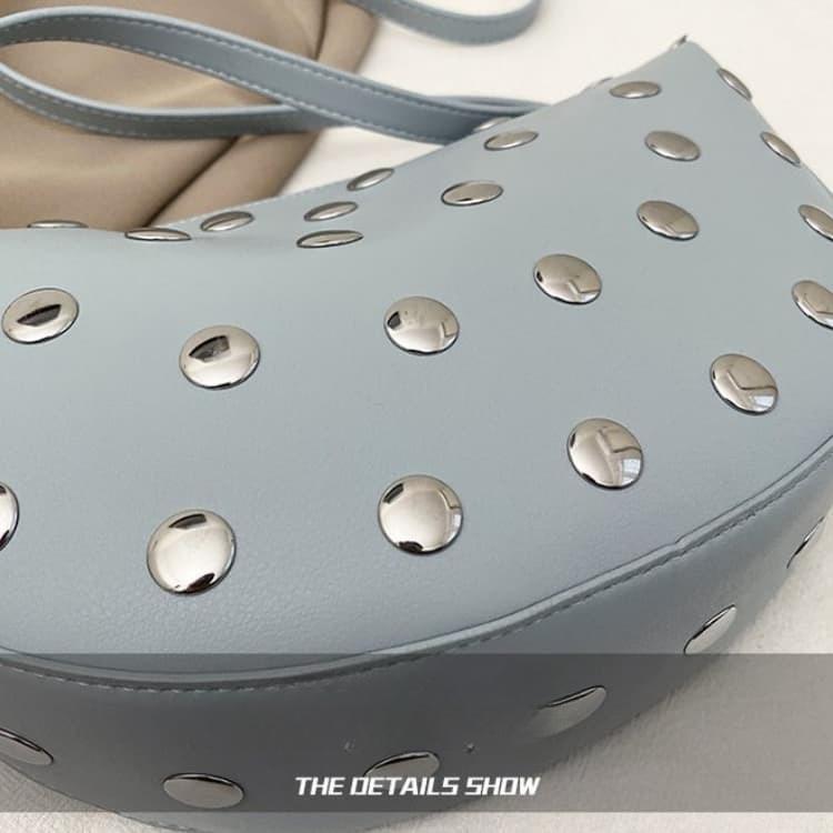Rivet Crescent Armpit Bag Shoulder Messenger Women's Bag
