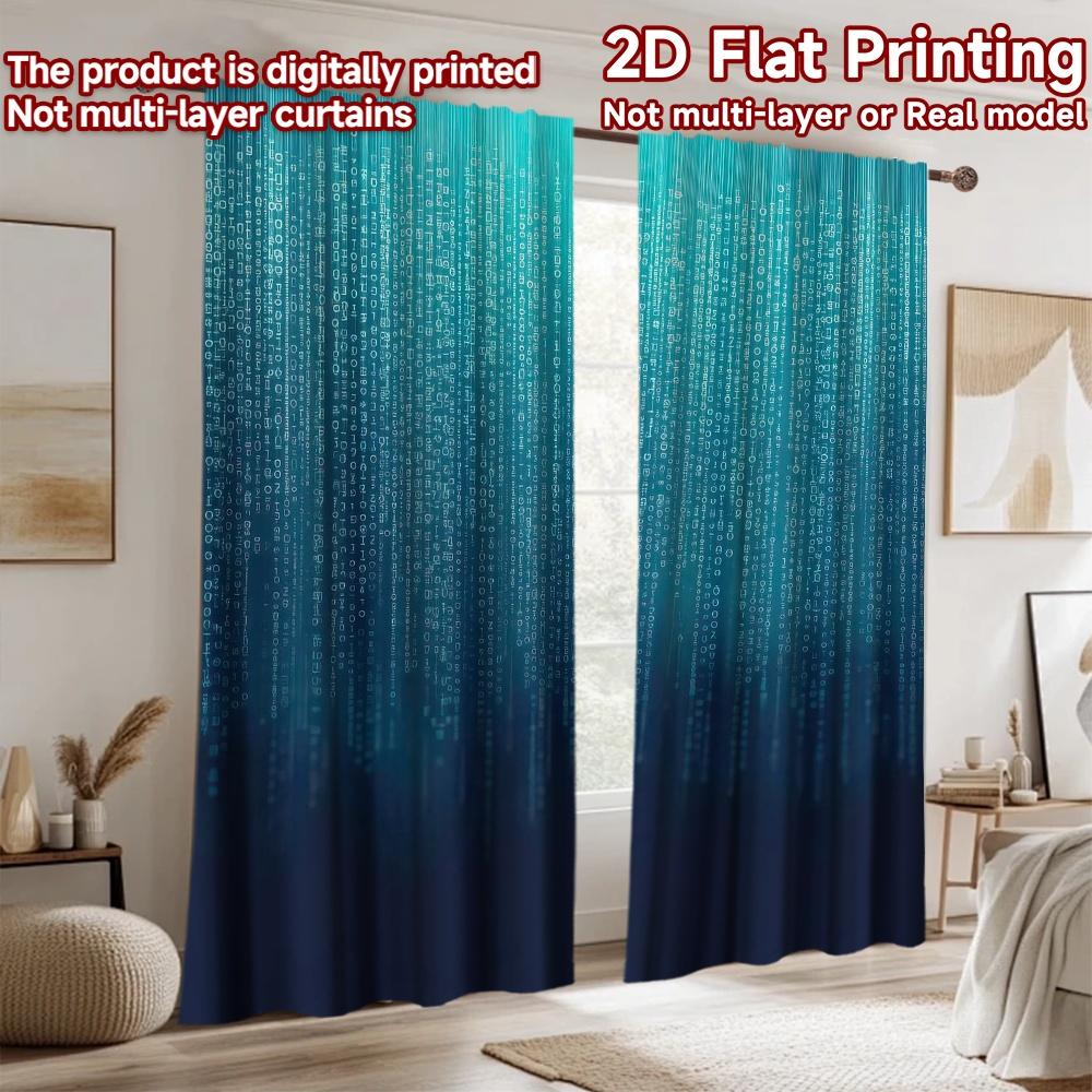 2D flat Photography Backdrop Party Backdrop Falling Digital Code Lines 100% Polyester Family Party Decoration Perfect for