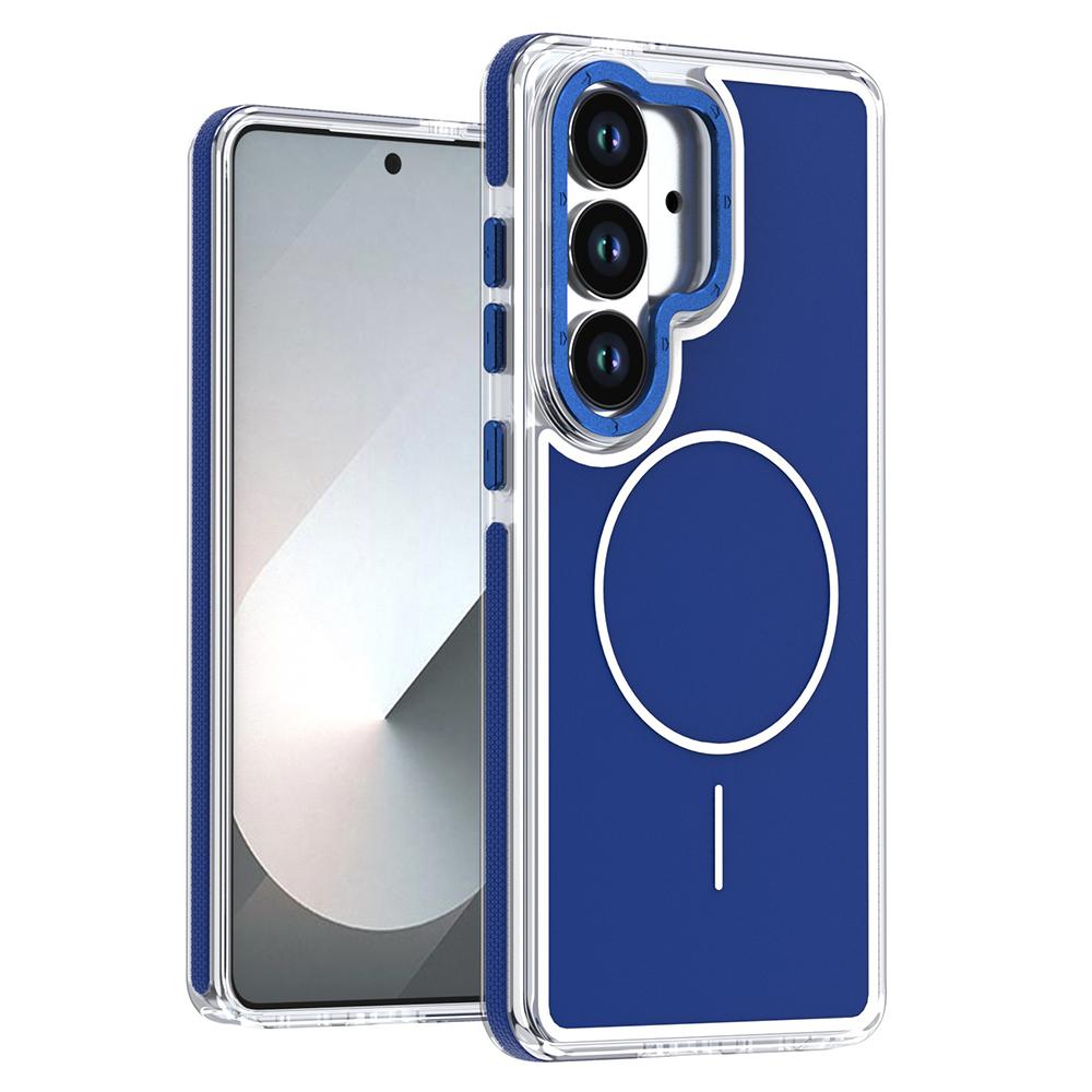 For Samsung Galaxy S25+ / S24+ Magnetic Case Dual Color Shockproof TPU PC Phone Cover