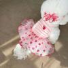 Wedding Dress Cute Dog Dresses XS-XL Sleeveless Pet Clothes Princess Dress Strawberry Daisy Pattern Cat Skirts Daily Wear