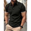 Men Clothes Summer Short Sleeve Fashion Pure Color Polo Shirt Men Buisness Casual Golf Polo Shirt Tops 100% Polyester