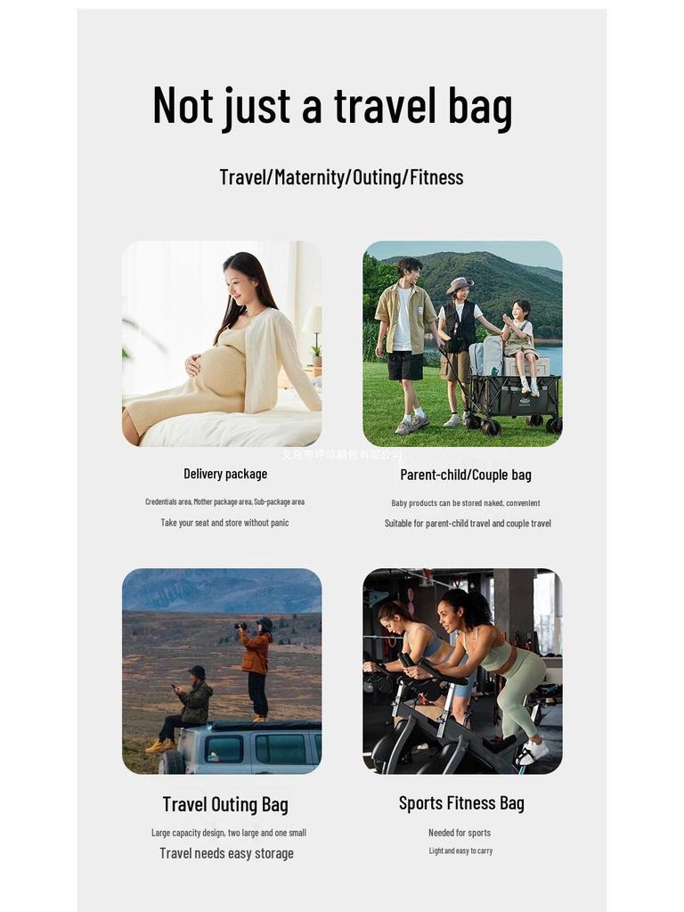 Lightweight Women's Travel Duffle Bag - Large Capacity, Portable, Carry-on for Short Business Trips and Hospital Storage