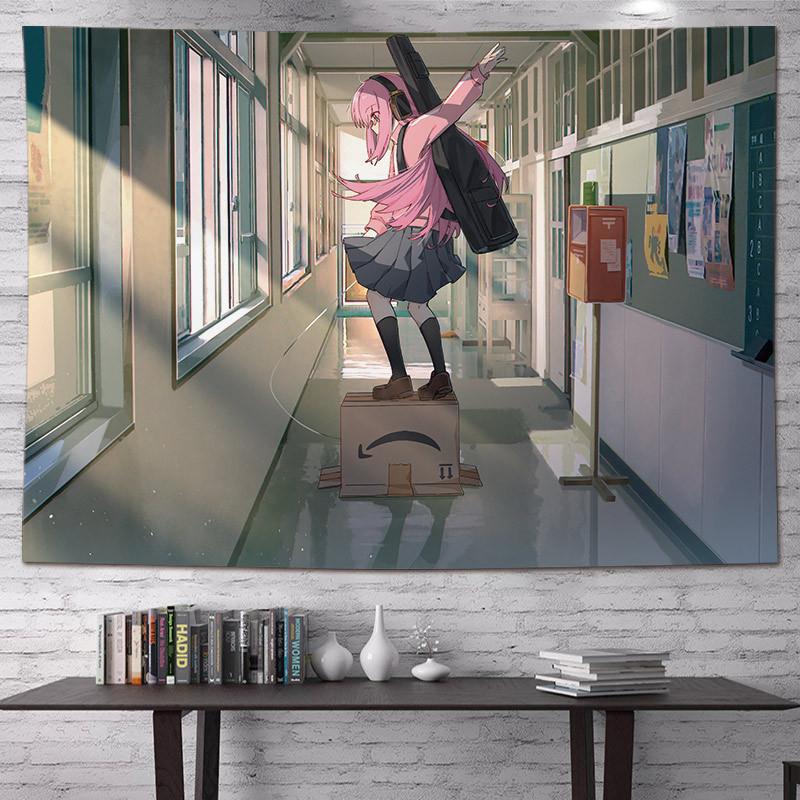 Bocchi the Rock Anime Tapestry Wall Hanging for Bedroom Living Room Dorm Manga Fans Aesthetic Home Decor