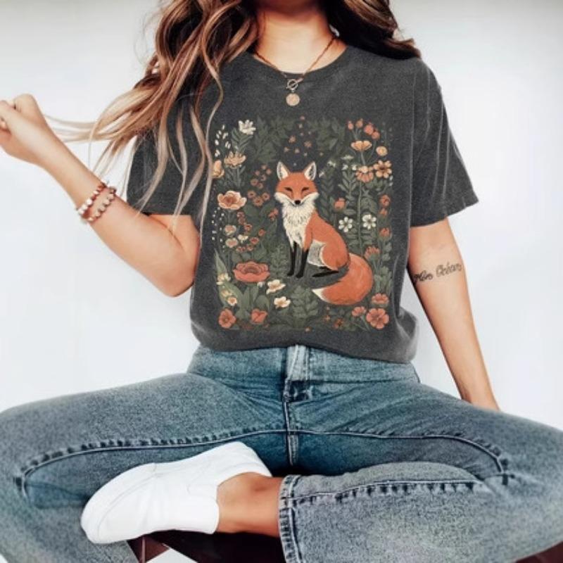 Casual Ladies Short Sleeve Fashion Printed Top Loose T-Shirts Women’s