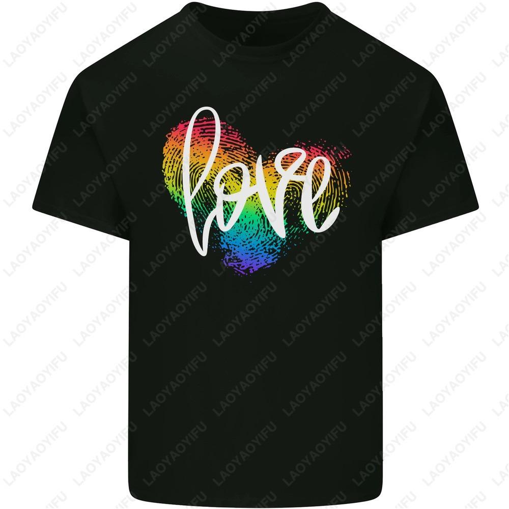 LGBT Love Gay Pride Day Awareness Mens Regular Cotton TShirt Summer Fashion Casual Leisure Simple Classic Style Men Clothing