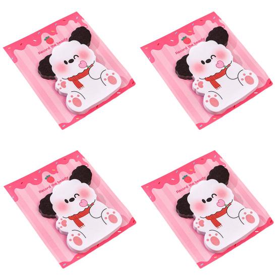 

4Pcs Cute Dog-Shaped Notes Pad Set Cartoon Self-Adhesive Memo Pads Strong Adhesion Thick Paper Multi-Scene Adaptation Office School Supplies D