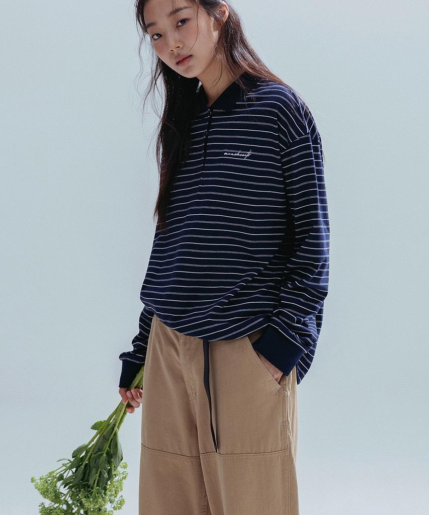ANNEHEARTS Panel Detail Wide Pants_Beige