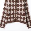  European and American style new women's fashionable versatile cross-border comfortable diamond-patterned jacquard knit jacket