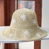 New Flower Embroidered Straw Hat Women's Spring Summer Fashion Fresh Breathable Sun Hat Seaside Beach Sun Hat