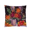 Retro Oil Painting Fruits And Vegetables Pepper Flower Pattern Pillowcase Car Living Room Sofa Decoration Pillowcase 45*45Cm