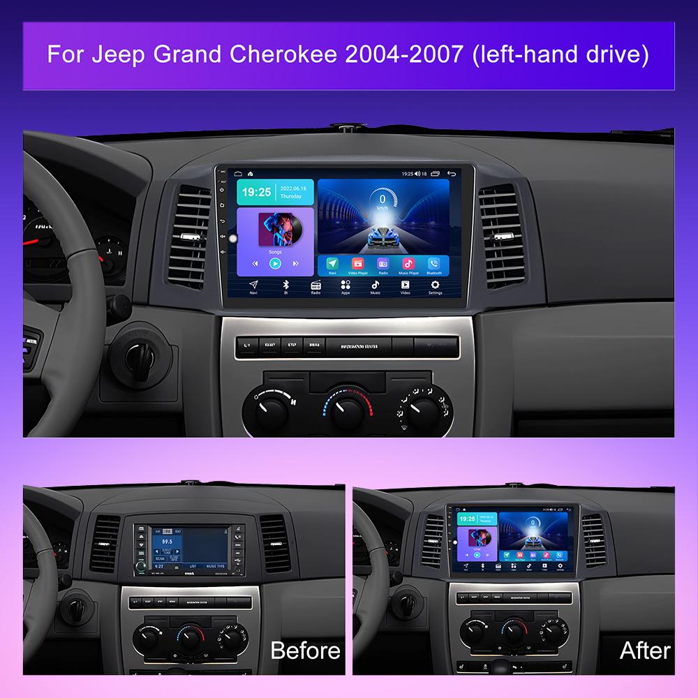 2 DIN Android Car Radio For JEEP GRAND CHEROKEE 2004-2007 Multimedia Player Head Unit Stereo GPS Navigation WIFI 1+16GB