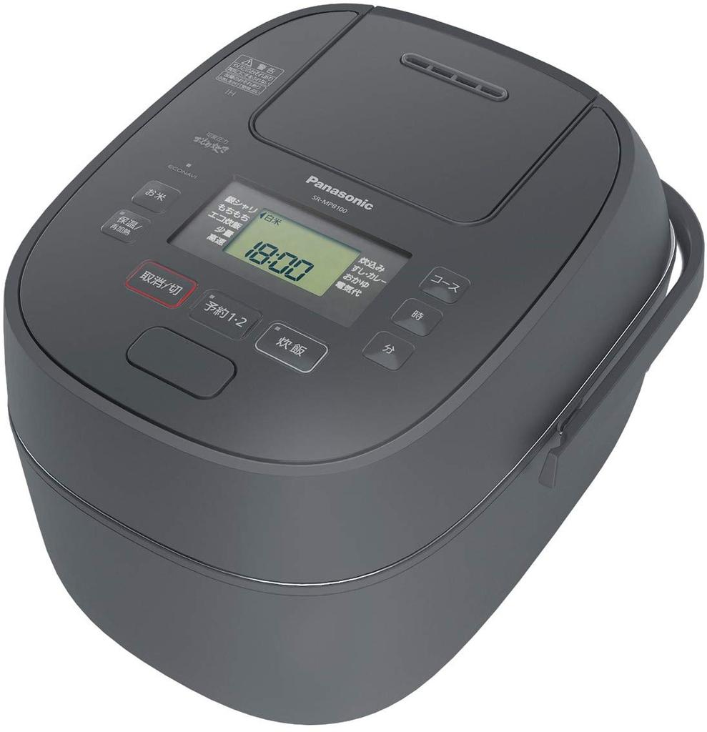 Panasonic Rice Cooker Cups Variable Pressure IH Type Odori Cooker Gray 5.5 SR-MPB100-H