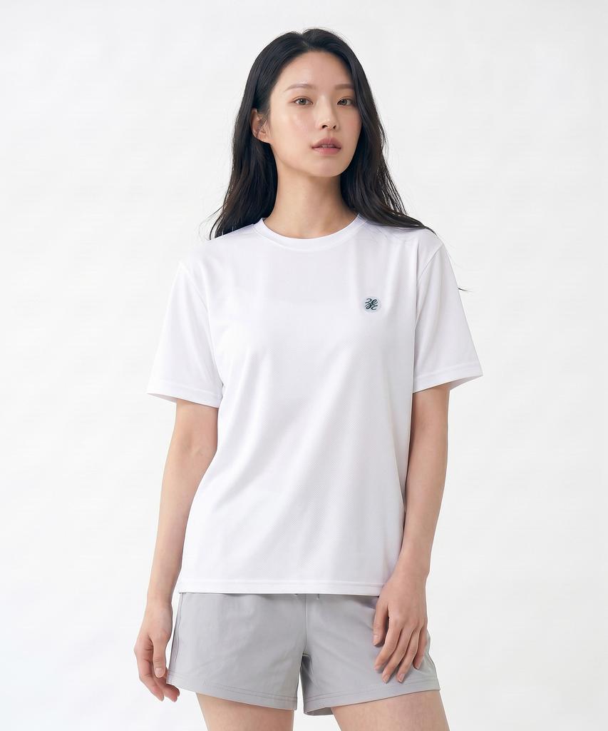 2ELA Women'S Petit Shine Aerocool Pk Round Short Sleeve T-Shirt 4 Colors
