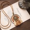 Bohemian Long Tassel Necklace Vintage Niche Exotic Wooden Sweater Chain Women's Accessories