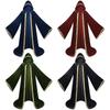 Medieval Wizard Velvet Cape Cos Costume, Gold Silk Trimmed Wizard Robe Performance Costume