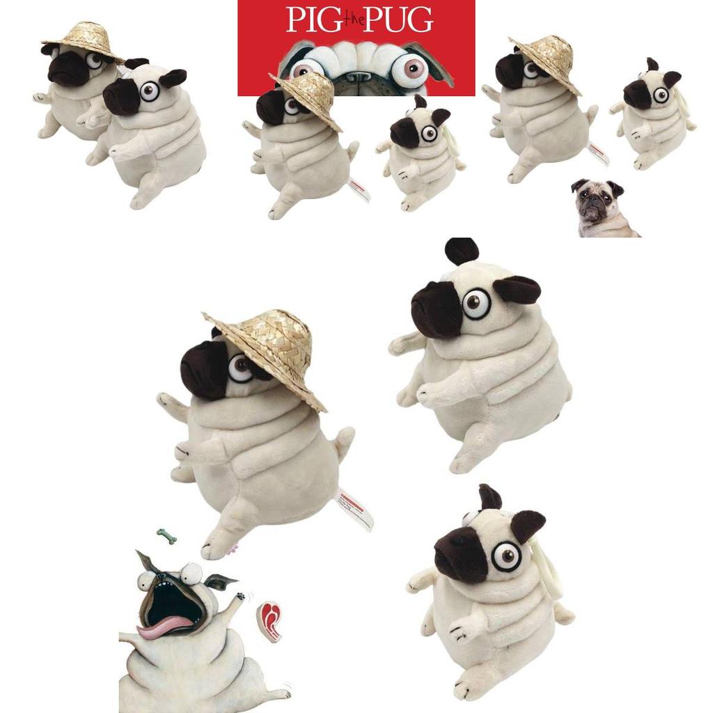 Beautiful Pig The Pug Dog In A Hat Plush Toy