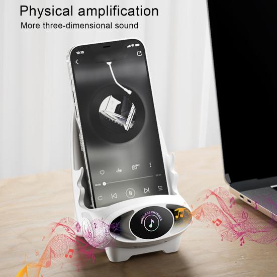 Portable Wireless Charger Mini Charging Station Wide Compatible Phone Stand Holder Bracket