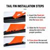 9 Inch Paddle Board Tail Fin No Tool Fin Screw Surfboard Center Fin SUP Replacement Fin  Longboard