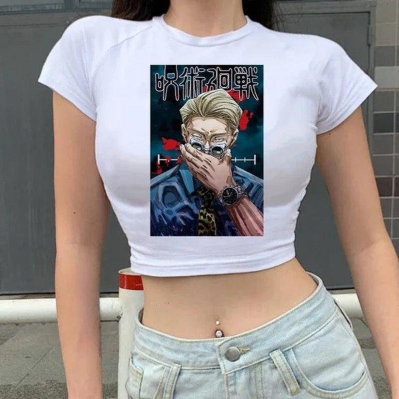 Europäisches und amerikanisches Sommer-Damen-T-Shirt-Top mit Aufdruck, figurbetont, kurz