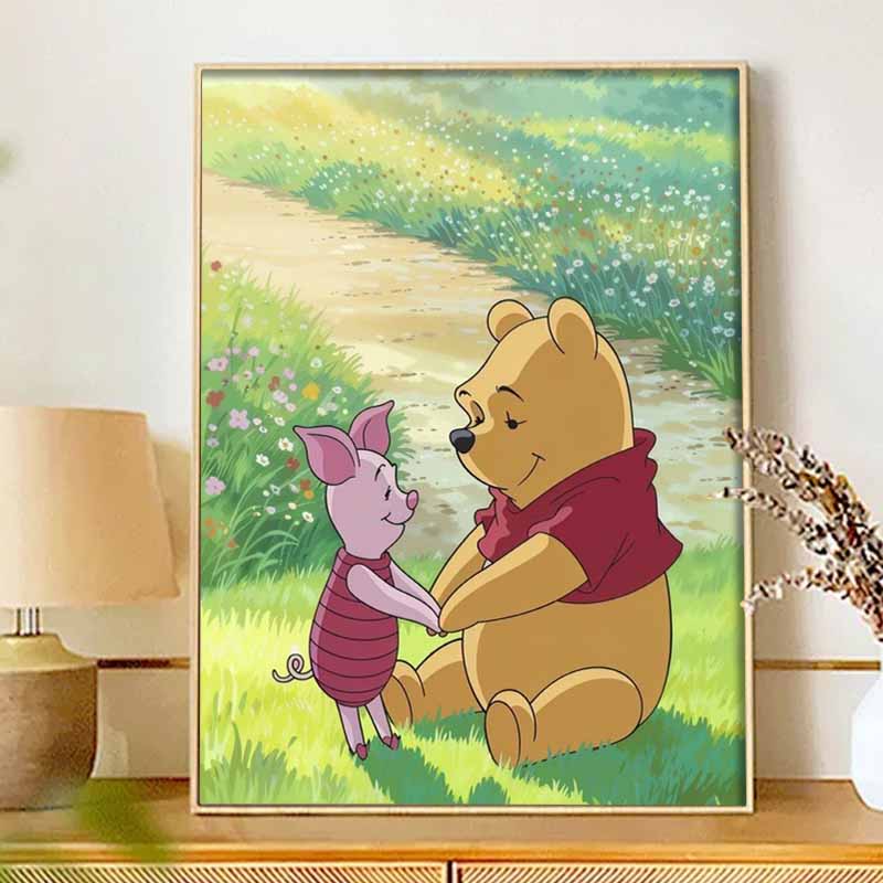 Disney Diamond Painting Kit Unframed, Winnie the Pooh Piglet, Classic Style Home Decor Craft, Perfect Gift Idea