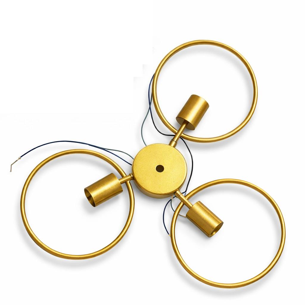 

Modern 3-Lights LED Ceiling Lights Gold Ceiling Lamp for Restaurant Coffee Bar Living Room Bedside Pendant Ceiling Lights E27 No Bulb