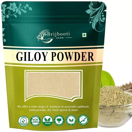 

Birju Mahavir Giloy - Guduchi Powder - Tinospora cordifolia 200 GR, Natural (BMKB-113) 200GM