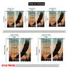2pcs 2D flat printing Scene Curtains Eagle Strengthisaiah 100% Polyester Fabric Without Electricity Seasonal Party & Holiday
