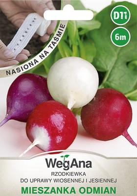 Radish, a Mixture of Round Varieties, Seeds On a 6 M Tape, Radish Seeds -