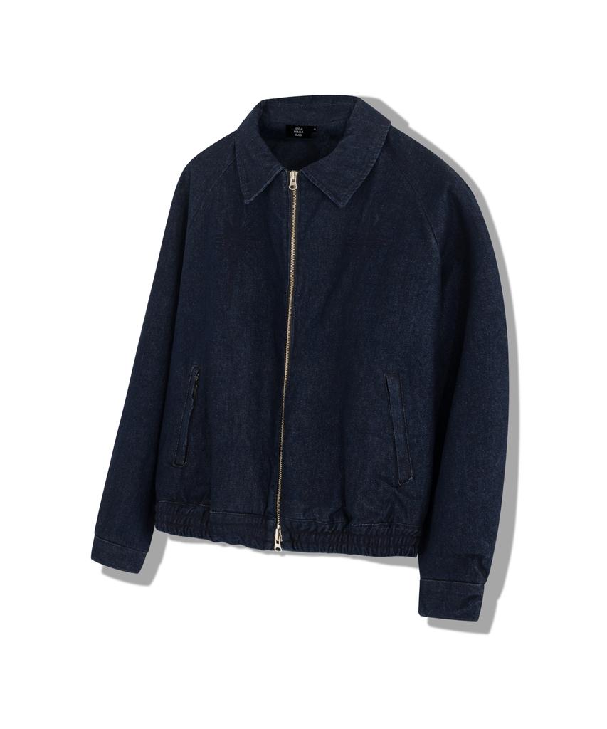 Iugamakaras Needlework Denim Raglan Jacket (Deep Blue)