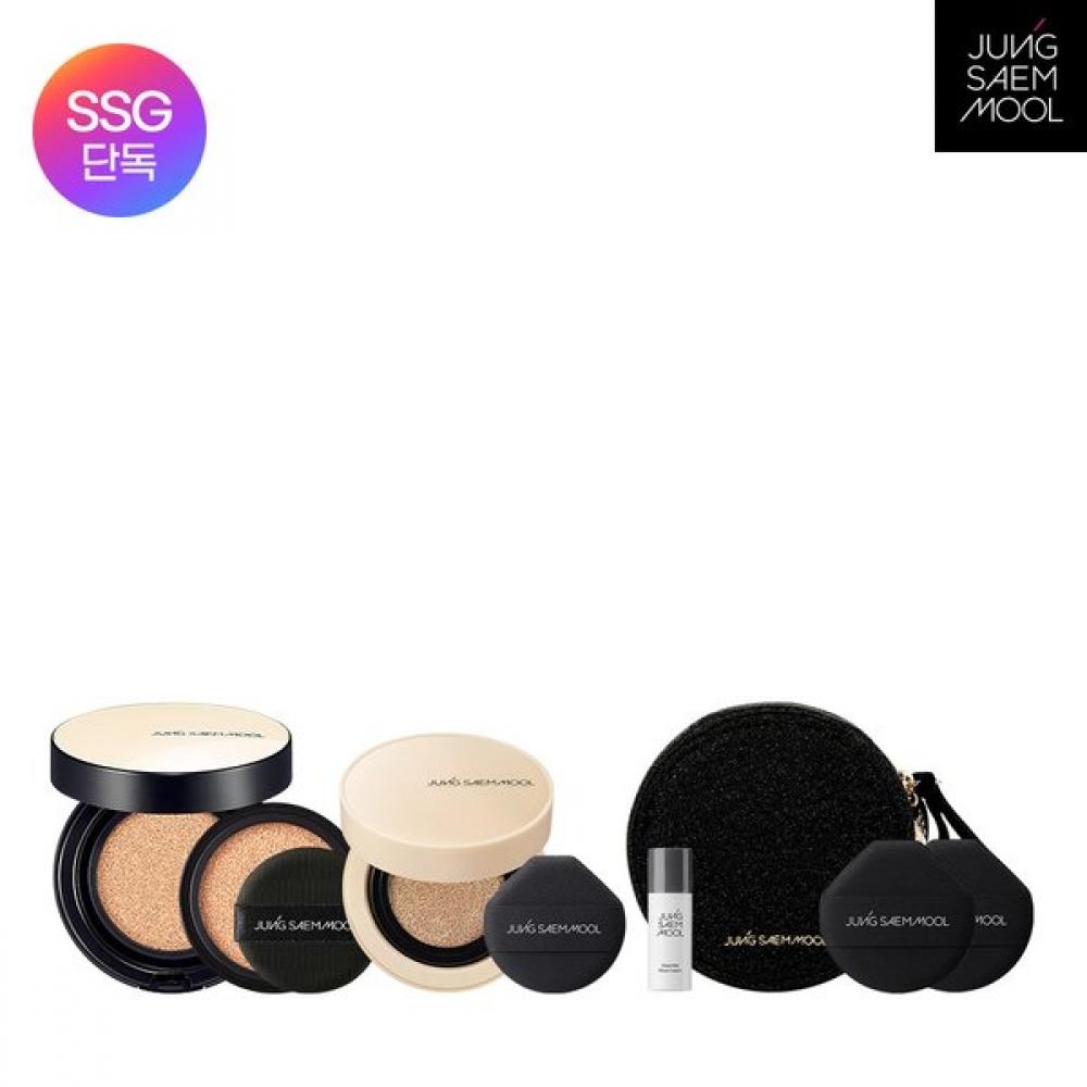 Jungsaemmool Essential Skin Nuder Cushion + Cushion Concealer + Black Round Pouch + Water Cream 8ml + Puff 2p Roselight/lights