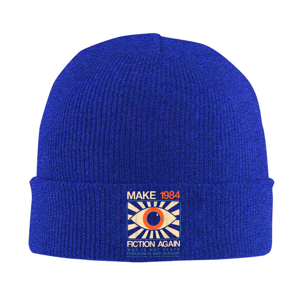 Make 1984 Fiction Again 1984 Knitting Hat Casual Caps Men Women Kpop Beanie Hats Spring Thermal Elastic Bonnet Hats