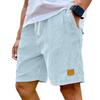 Pantaloncini da uomo in velluto a coste con coulisse - Estivi, Vestibilità ampia, Gamba dritta, Traspiranti, Asciugatura rapida, Casual Sportivi, Cinque pollici