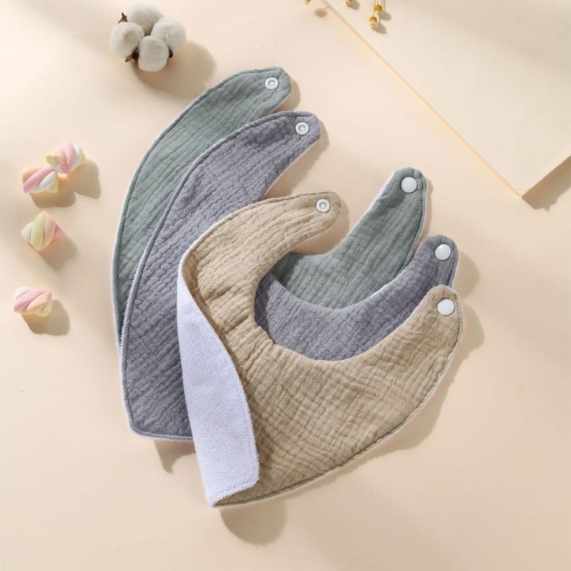 Absorbent & Waterproof Infant Bibs Stylish & Practical Bibs Cotton Burp Cloth Comfortable Perfect for Feeding & Teething