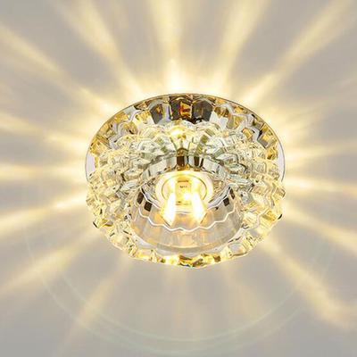 Modern Flush Mount Small LED Ceiling Light for Art Gallery Decoration Front Balcony Porch Crystal Light Corridors Light Fixture