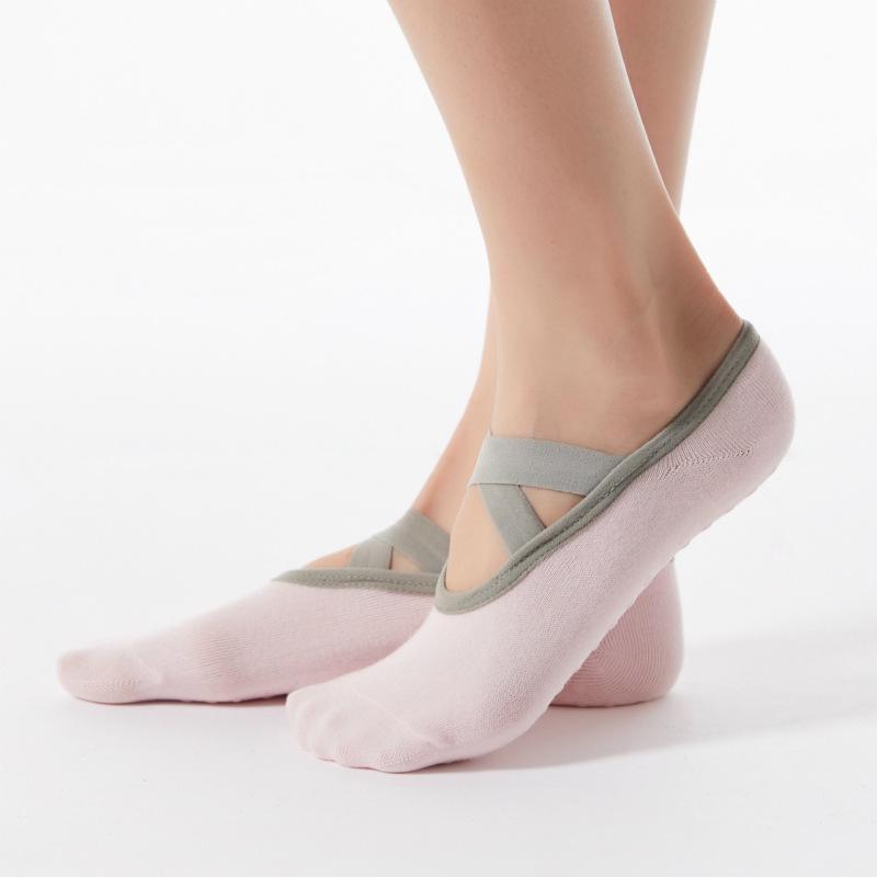 Women s Non-slip Ballet & Yoga Ankle Socks - Breathable, Open Back Design One Size розовый