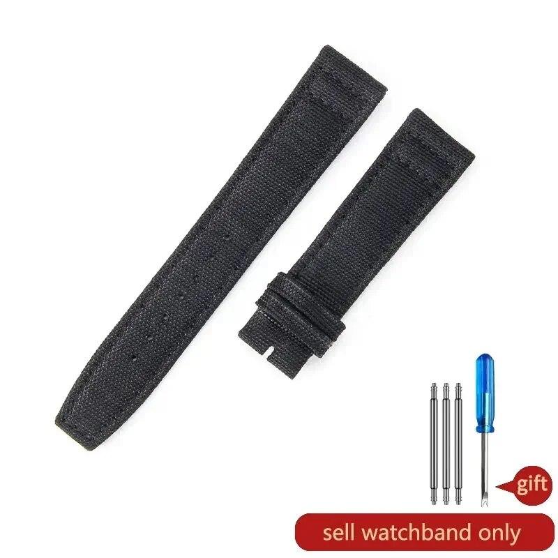 Captain Blue Citizen High Density Knitting Wrist for IWC Pilot Portugal Portofino Nylon Canvas Men 20mm 21mm 22mm Watch Strap