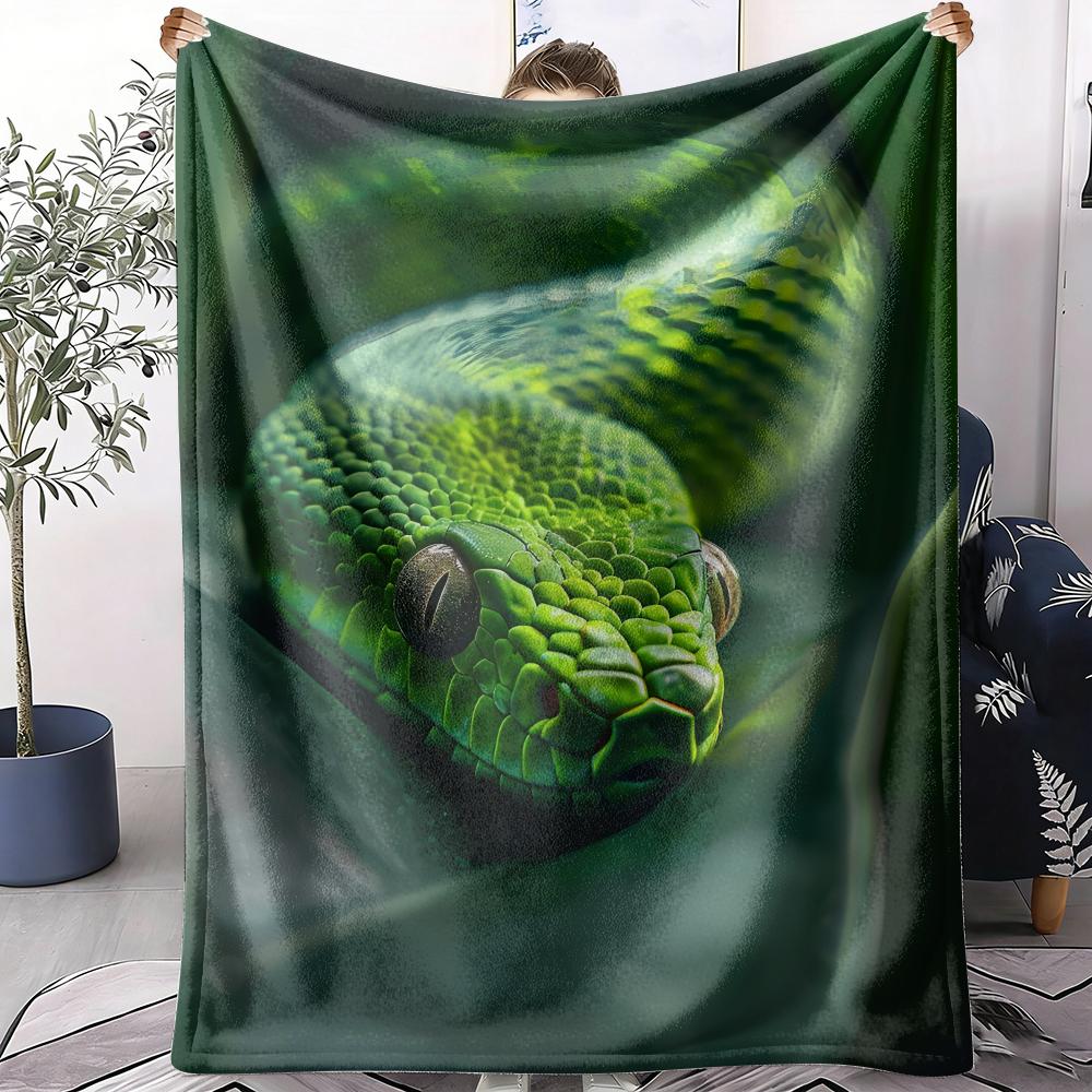 Snake Throw Soft Flannel AC Blanket Lightweight Summer Nap Throw Cozy  Blanket for Sofa Bed Travel Home