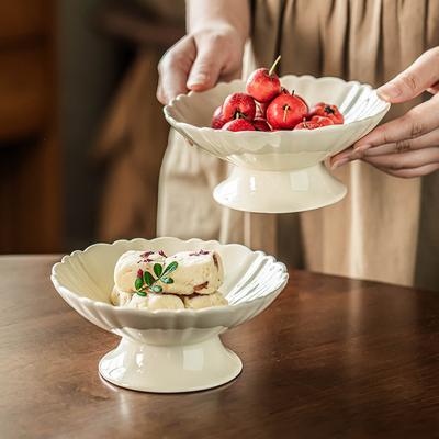 Dessertschale Leichter Luxus Hohe Schale Haushalts Keramikschale Restaurant Feines Tafelgeschirr Dim Sum Schale Eiscreme Obstschale