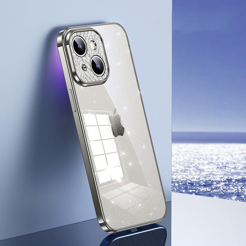 

SULADA XingZuan Series For iPhone 15 Electroplating Case Glitter Rhinestone Decor Shockproof TPU Phone Back Cover White