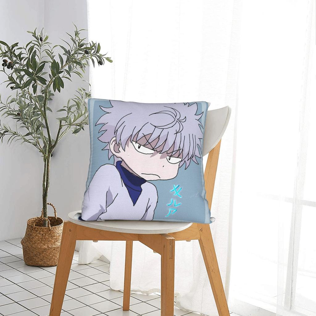 Anime Killua Zoldyck Pillow Case Square Pillow Cover Morden Cushion Cover For Living Room Bed Chair