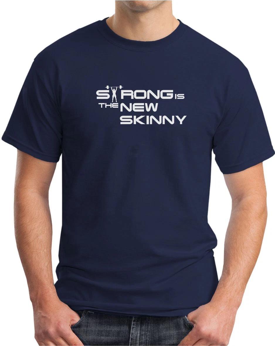 STRONG IS THE NEW SKINNY - FUNNY GYM SLOGAN Womens T-Shirt 2XL