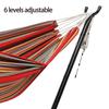 Double Horn Outdoor Camping Canvas Hammock with Iron Frame Stand