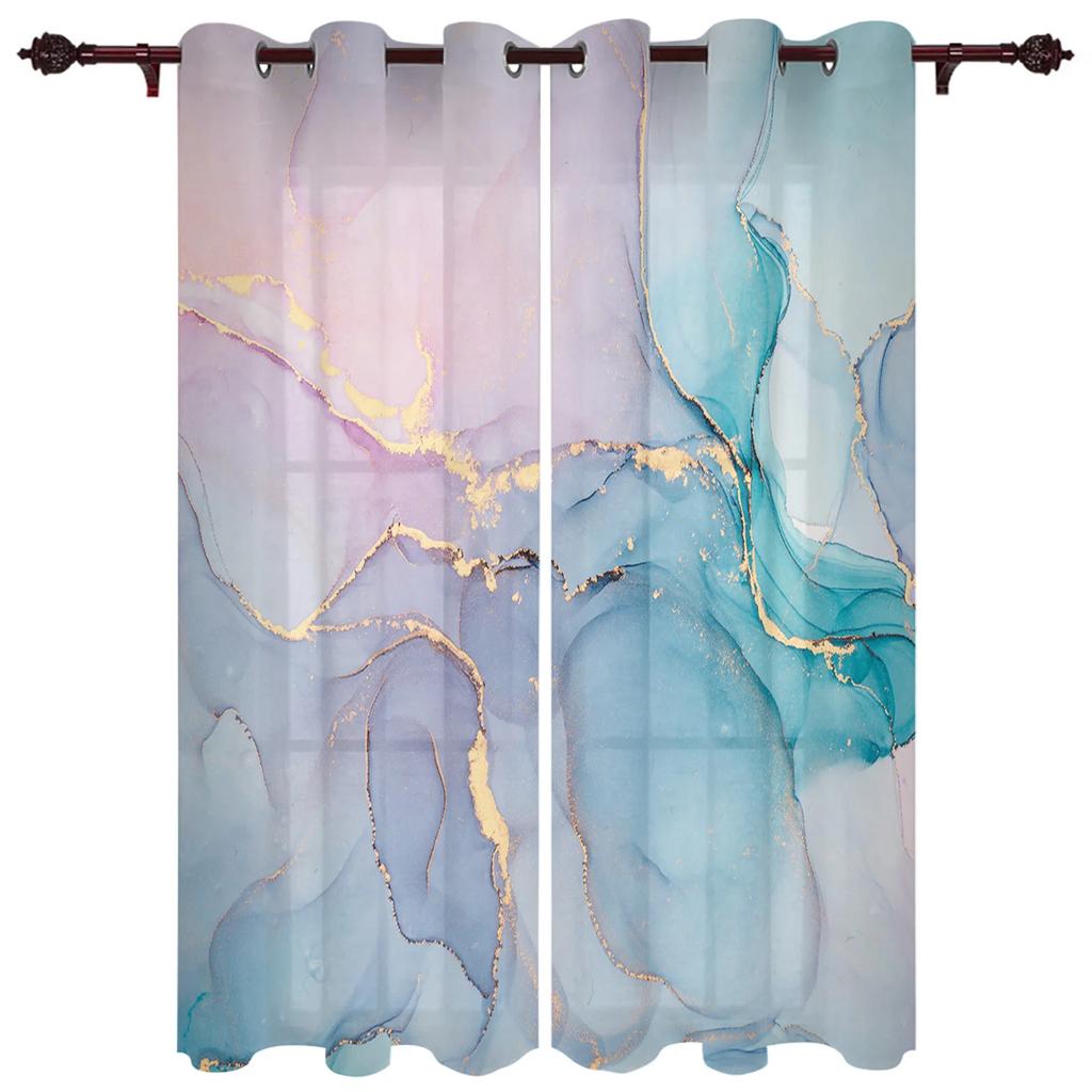 Marmor Türkis Rosa Vorhänge für Schlafzimmer Wohnzimmer Vorhänge Küche Kinderzimmer Fenster Vorhang Moderne Wohnkultur