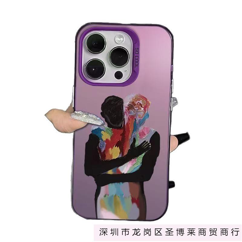 The new art painting is suitable for iphone16 mobile phone case Apple 15promax/14 anti-drop 13pro12 Europe and America