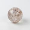 Eigado Rutilated Quartz Red Rutilated Good Work Power Amulet Sphere, 25mm, 21.7g, Quartz, Fortune, Luck, Stone,