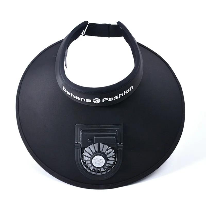 

Летняя защита от солнца, веерная шляпа с большими полями, перезаряжаемый пустой цилиндр, для путешествий на открытом воздухе, анти-УФ-кепка, вентилятор, охлаждающая шляпа для рыбалки, восхождение, праздничная солнцезащитная шляпа